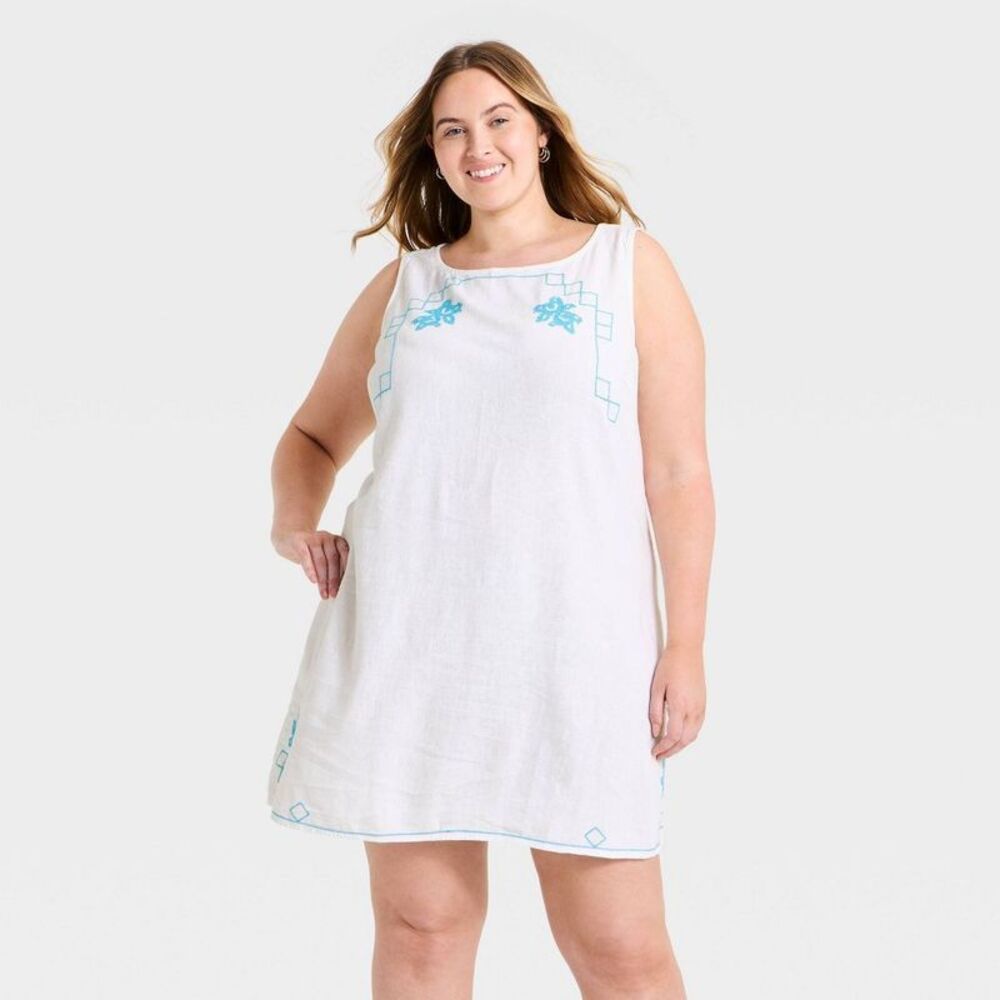 Women's Woven Mini Sundress - Universal Thread White XXL